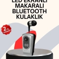 Profesyonel Bluetooth Kulaklık – Klipsli, Titreşimli, Dijital Göstergeli