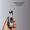 Profesyonel Bluetooth Kulaklık – Klipsli, Titreşimli, Dijital Göstergeli