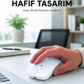 Profesyonel Kablosuz Bluetooth Mouse Çift Modlu Şarjlı Ergonomik Fare