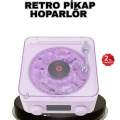 Projektör Işıklı Retro Hoparlör Bluetooth AUX USB Hafıza Kartlı 360° Sesli Şarjlı