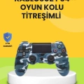 PS4 Uyumlu Kablosuz Oyun Kolu Ergonomik Çift Titreşimli