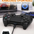 PS4 Uyumlu Kablosuz Oyun Kolu – Titreşimli, Şarjlı ve Ergonomik Yeni Nesil