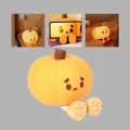Pumpkin LED Night Light Dokunmatik Şarjlı Silikon Gece Lambası