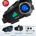 Q28 2x 2 Eşleşmeli Motosiklet Kask Bluetooth Kulaklık 1080p Kamera Su Geçirmez Intercom