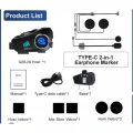 Q28 2x 2 Eşleşmeli Motosiklet Kask Bluetooth Kulaklık 1080p Kamera Su Geçirmez Intercom