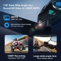 Q28 Motosiklet Kask Bluetooth Kulaklık 1080p Kamera Interkom Kulaklık Su Geçirmez Intercom