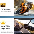 Q29 Motosiklet Kask Bluetooth Kulaklık Eşleşmeli 1080p Kamera Geniş Açı Su Geçirmez Intercom