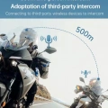 Q29 Motosiklet Kask Bluetooth Kulaklık Eşleşmeli 1080p Kamera Geniş Açı Su Geçirmez Intercom
