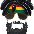 Rasta Peruklu Rasta Sakallı Bob Marley Bıyıklı Parti Gözlüğü 27x18 Cm