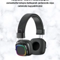 Renkli Işık Efektli Bluetooth 5.3 Müzik Kulaklığı Yeni Nesil