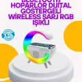 Renkli Işıklı 15W Kablosuz Şarjlı Masa Lambası