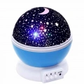 Renkli Yıldızlı Gökyüzü Projeksiyon Gece Lambası Pilli ve USB Kablolu
