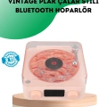 Retro Bluetooth Hoparlör – Kristal Ses, Gece Lambası, Saatli Tasarım
