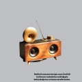 Retro Gramofon Tasarımlı Bluetooth Hoparlör – 3D Stereo Ses, 1800 mAh Batarya