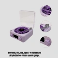 Retro Pikap Hoparlör Bluetooth AUX USB Type-C Projektörlü 360° Sesli Taşınabilir