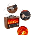 Retro Şömine Tasarımlı Bluetooth Hoparlör FM Radyo USB TF Kart Müzik Çalar