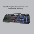 RGB Aydınlatmalı Klavye Mouse Seti – USB Bağlantılı, Türkçe Q, Ayarlanabilir DPI, Ergonomik Yapı