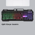 RGB Aydınlatmalı Klavye Mouse Seti – USB Bağlantılı, Türkçe Q, Ayarlanabilir DPI, Ergonomik Yapı