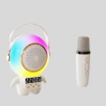 RGB Işıklı Astronot Bluetooth Hoparlör Karaoke Mikrofonlu