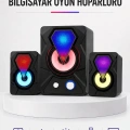 RGB LED Aydınlatmalı Bilgisayar Oyun Hoparlör Sistemi