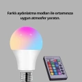 RGB Uzaktan Kumandalı LED Ampul 16 Renkli A Kalite Orijinal