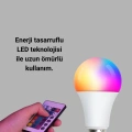 RGB Uzaktan Kumandalı LED Ampul 16 Renkli A Kalite Orijinal
