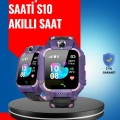 S10 Mor Akıllı Çocuk Saati Geçmiş Konum ve Acil Durum Uyarılı