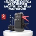 Şarjlı 12000 mAh Araç Akü Takviye ve Hava Kompresörü 4’ü 1 Arada