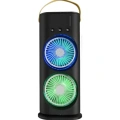 Şarjlı Buharlı Serinletici Fan RGB Işıklı Çift Pervaneli Masa Fanı