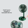 Şarjlı Katlanabilir Mini Fan – 3 Kademe Hız Ayarı, Taşınabilir Tasarım