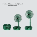Şarjlı Katlanabilir Mini Fan – 3 Kademe Hız Ayarı, Taşınabilir Tasarım