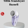 Şarjlı Tiftik Temizleyici – Çıkarılabilir Hazneli, Anti-Statik Fırçalı, USB Şarjlı