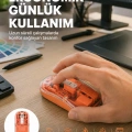 Şeffaf Kablosuz Mouse Bluetooth Bağlantılı Sessiz Tıklama Yeni Nesil