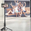 Selfie Çubuğu Tripod Kumandalı Telefon Tutucu Siyah