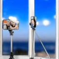 Selfie Çubuğu Tripod Kumandalı Telefon Tutucu Siyah