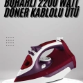 Seramik Tabanlı Kırmızı 2200 Watt Şok Buharlı Ütü