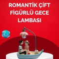 Sevgililer Günü İçin Romantik Çift Figürlü Dekoratif Gece Lambası
