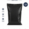 Siyah Cepsiz Orta Boy Kargo Poşeti 30x37+5 Cm 100 Adet