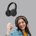 Siyah Kablosuz Bluetooth Kulaklık 300 mAh Hızlı Şarj Katlanabilir Pedli