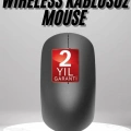 Siyah Kablosuz Mouse Wireless Mouse Minimal Tasarım