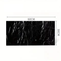 HERŞEYTREND Siyah Mermer Desenli Alüminyum Plastik Duvar Sticker