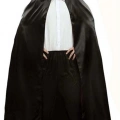 Siyah Renk Yakalı Halloween Pelerini 90 Cm