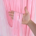 Soft Pembe Püsküllü Kapı Perdesi - Parti, Baby Shower, Cinsiyet Partisi 1x2 M