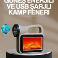 Solar COB Alev Efektli Lamba – Güneş Enerjili, Suya Dayanıklı, Taşınabilir