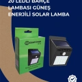Solar Enerjili 20 LED Duvar Lambası | Hareket Sensörlü, Su Geçirmez, Kablo Gerektirmez