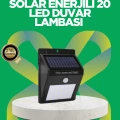 Solar Enerjili 20 LED Hareket Sensörlü Duvar Lambası