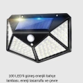 Solar Güçlü 100 LED Bahçe Lambası – Enerji Tasarruflu, Suya Dayanıklı ve Geniş Açılı Işık