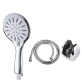 Spiral Hortumlu 4 Kademeli Krem El Duşu Başlığı Banyo Duş Seti