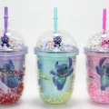 Stitch Figürlü Pipetli Kapaklı Kupa Bardak Alk5110