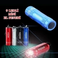 Süper Parlak 9 Ledli Metal Mini El Feneri